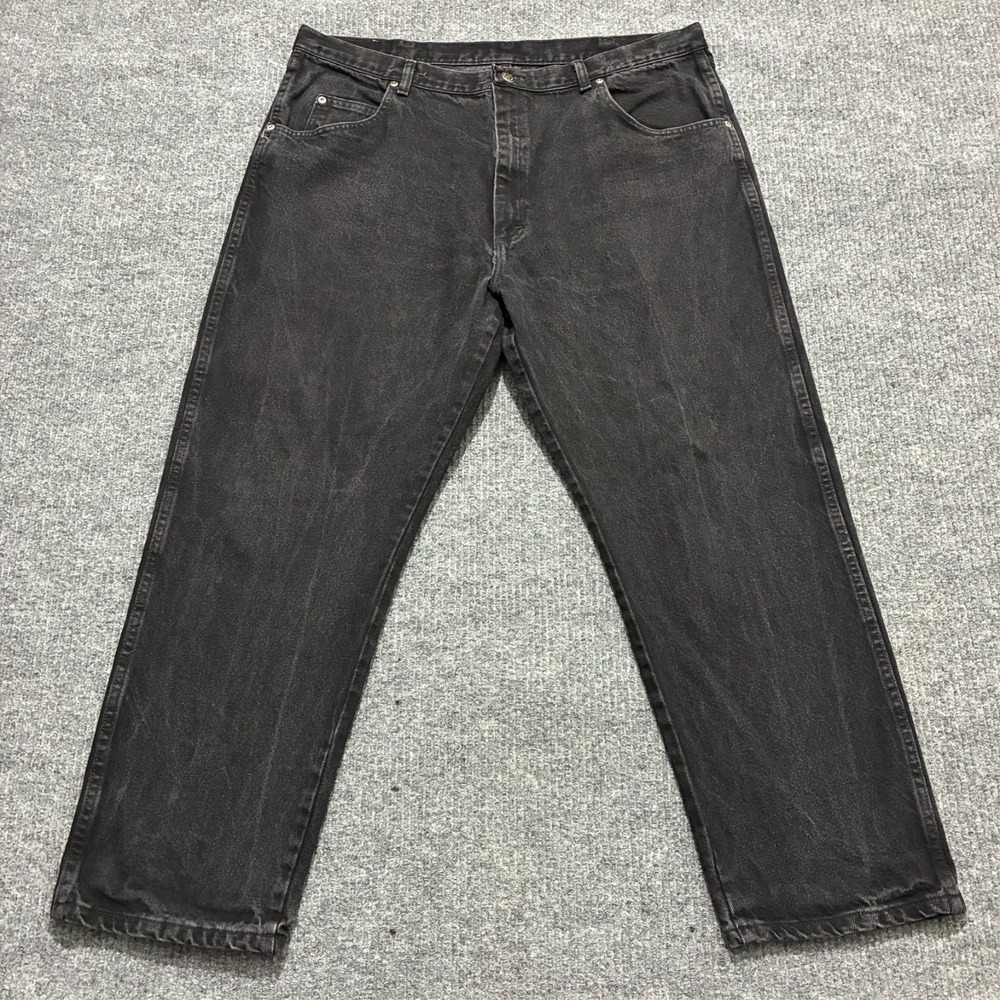 Wrangler Rugged Wear Jeans Mens Size 42x30 Black Denim Cotton High RIse‎